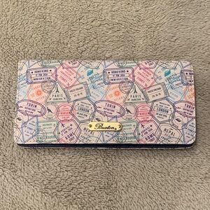 Buxton Passport Stamp Pattern Wallet